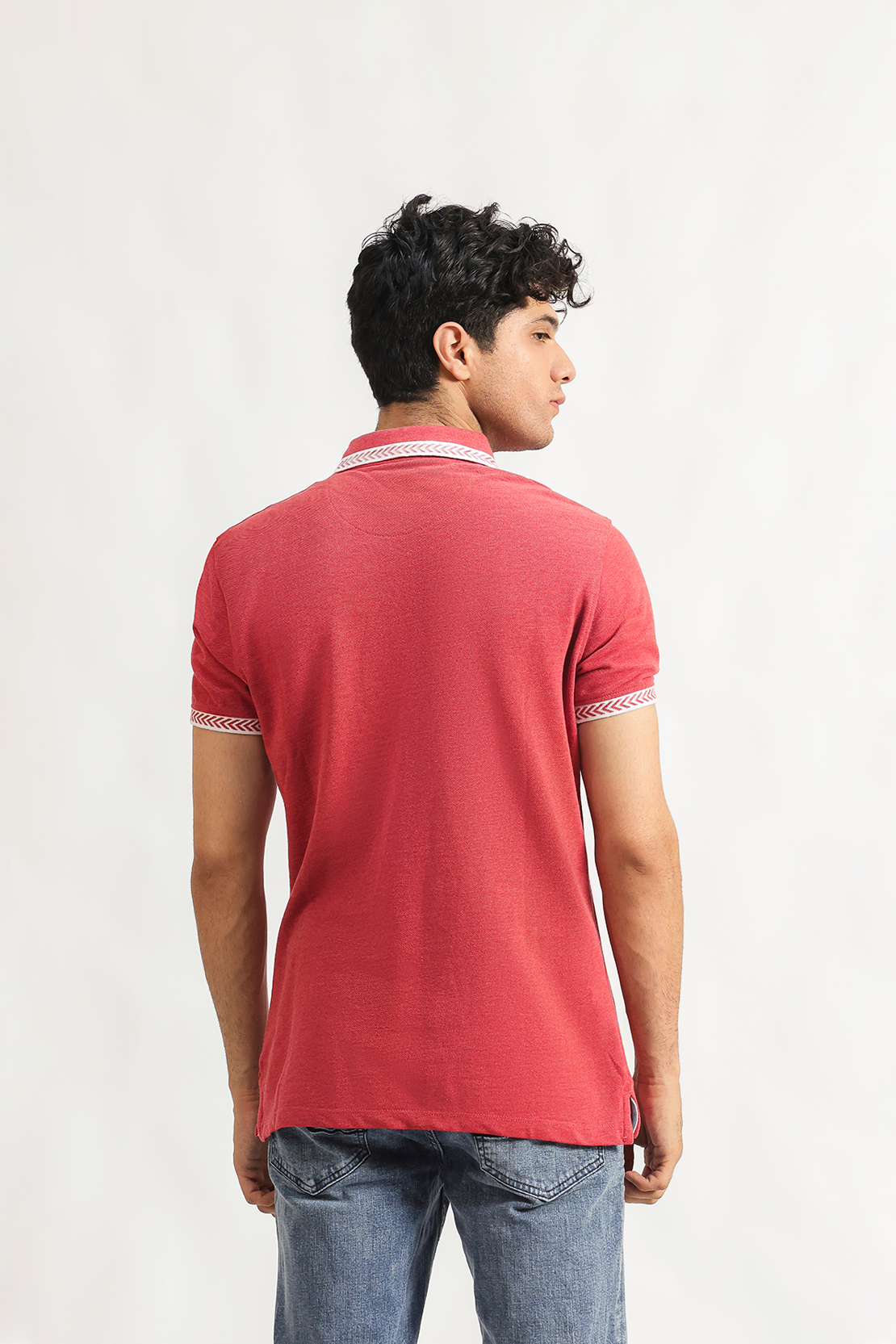 Pique tipped polo
