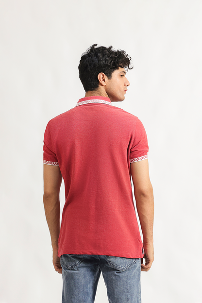 Pique tipped polo
