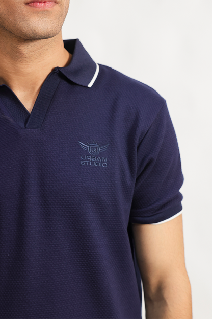 Cuban Collar Polo Shirt