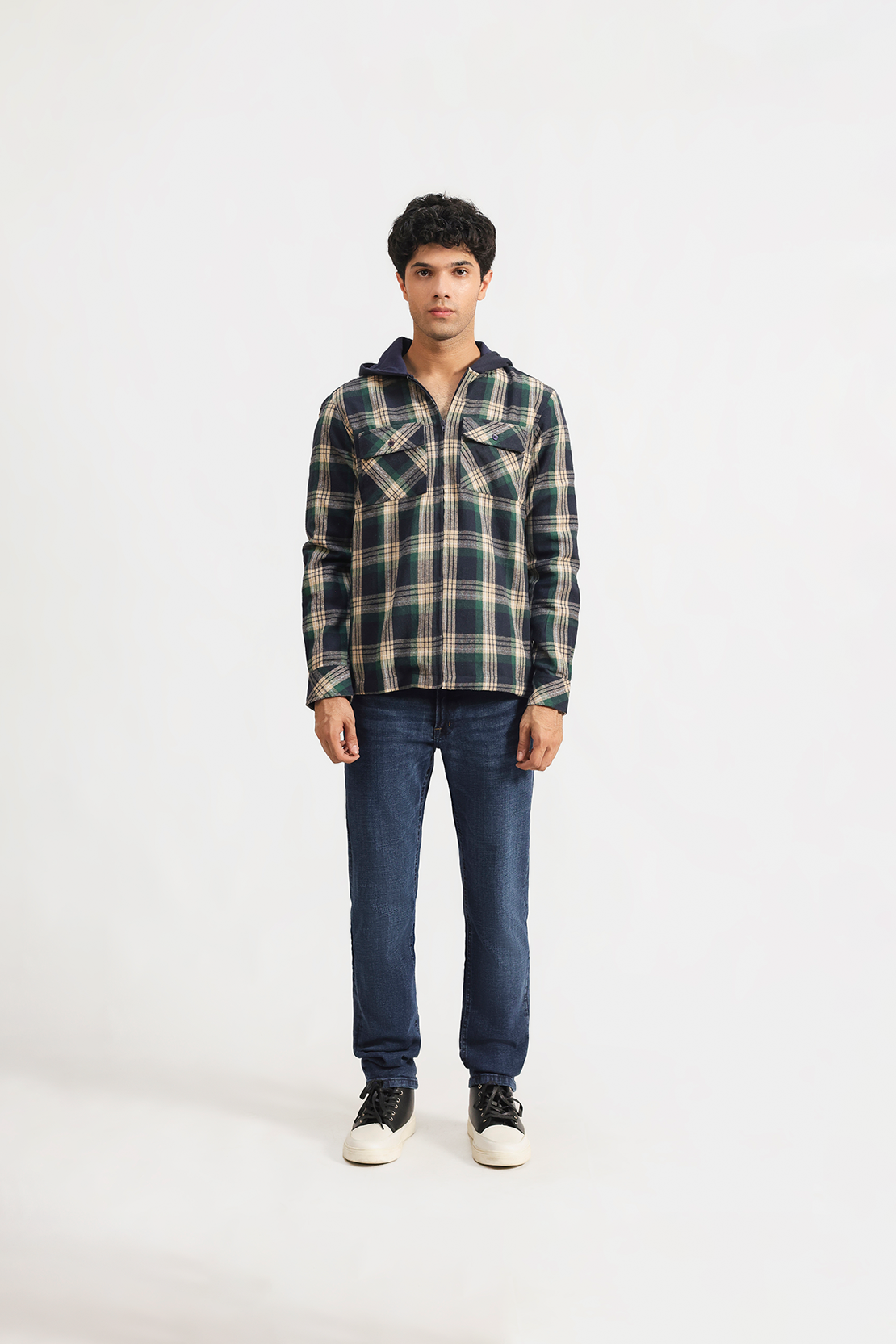 FLANNEL HOODED SHACKET