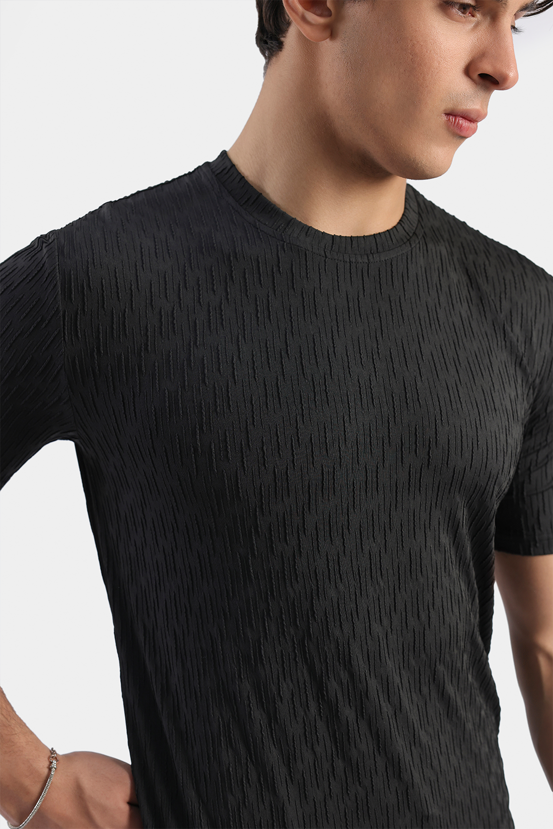 Textured Knitted T-shirt