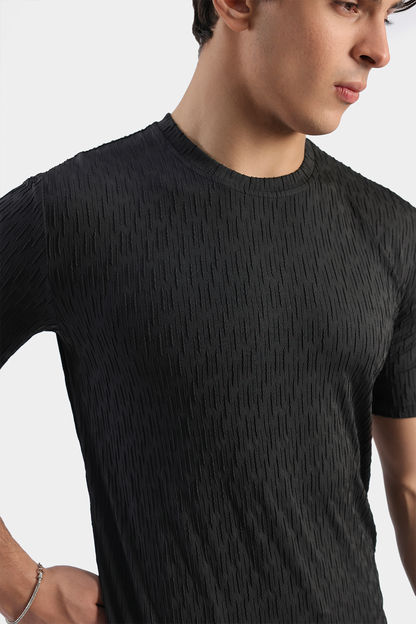 Textured Knitted T-shirt