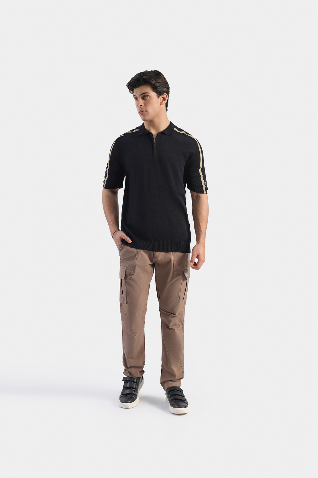 Half Zip Pique Polo