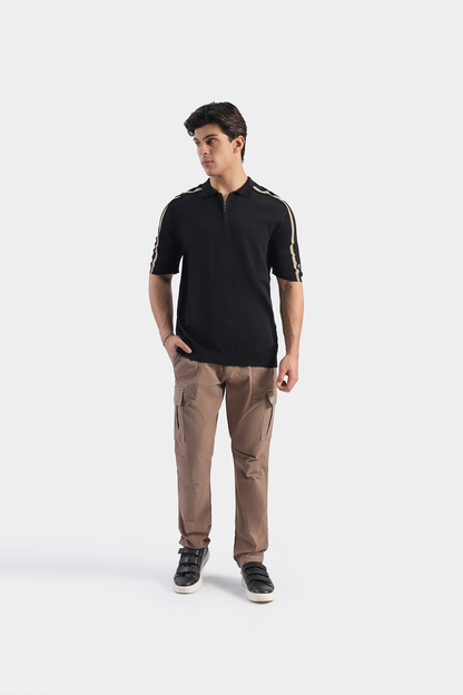 Half Zip Pique Polo