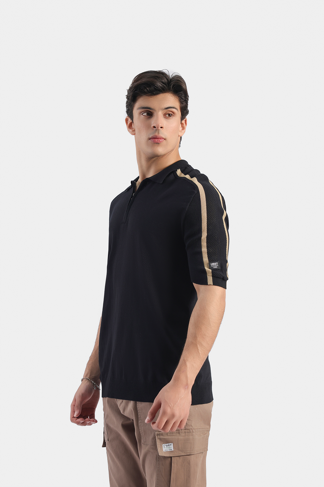 Half Zip Pique Polo