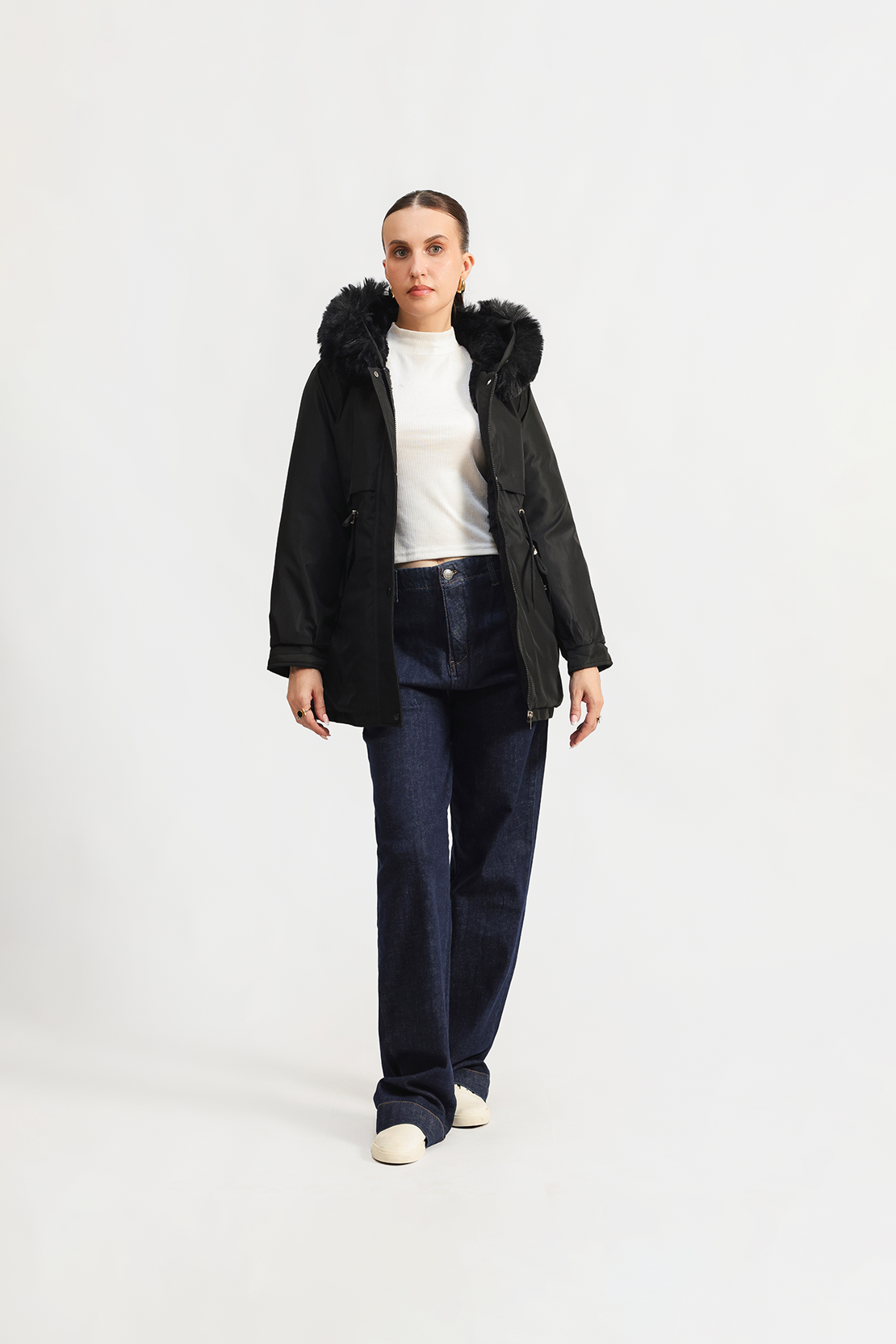 Lined Long Parka Jacket