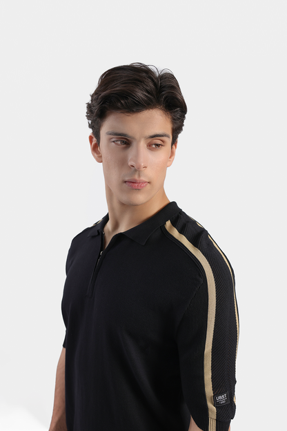 Half Zip Pique Polo
