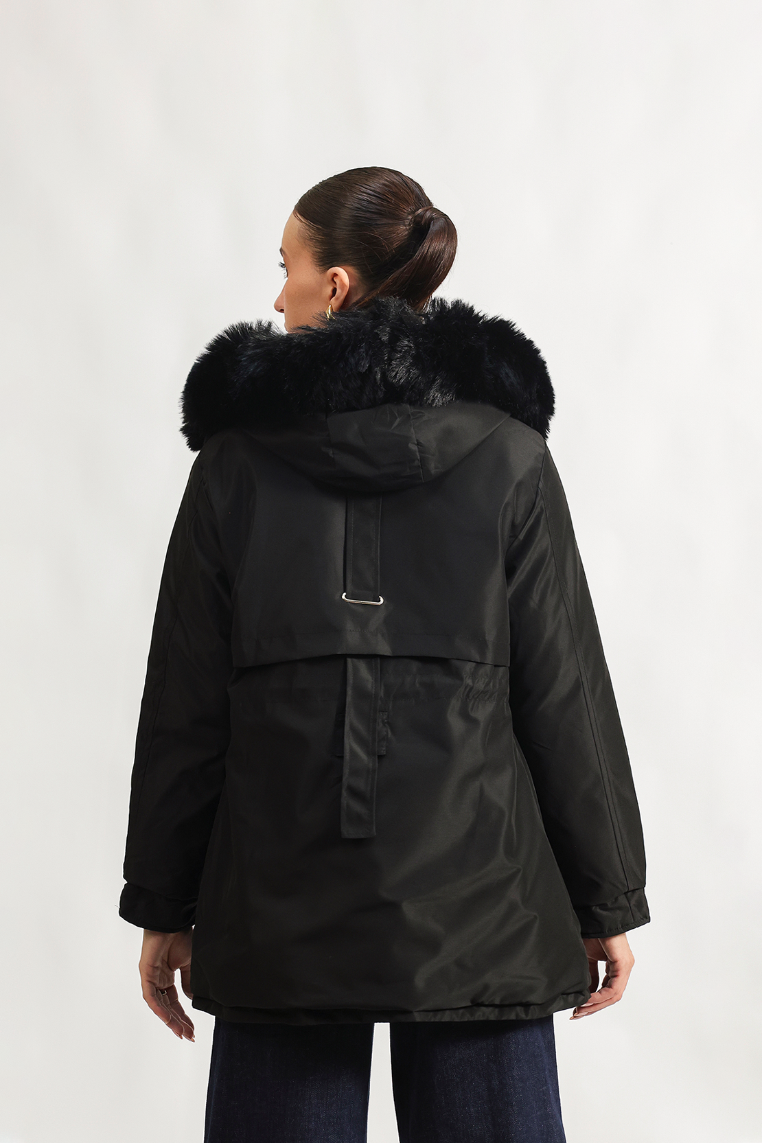 Lined Long Parka Jacket