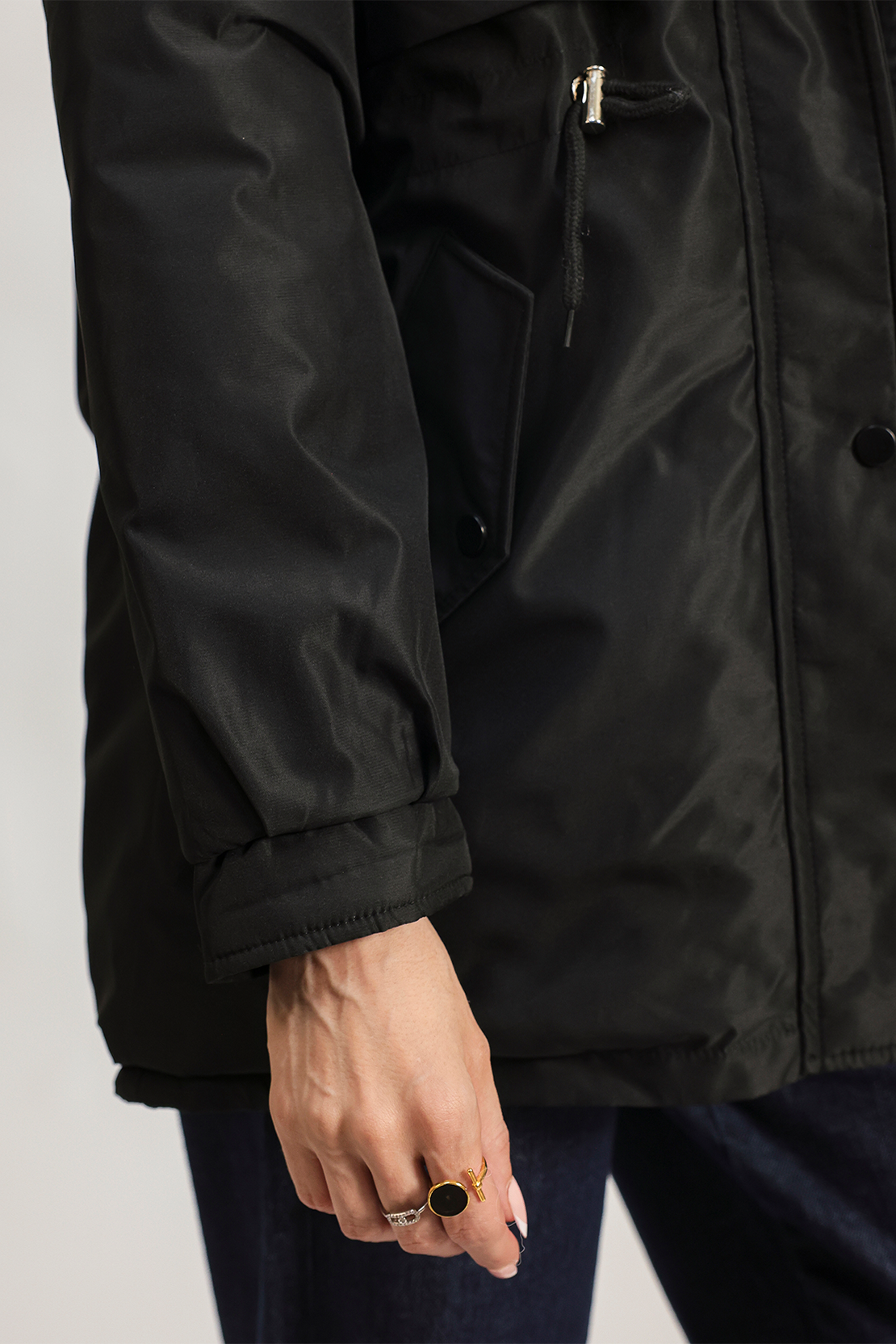 Lined Long Parka Jacket