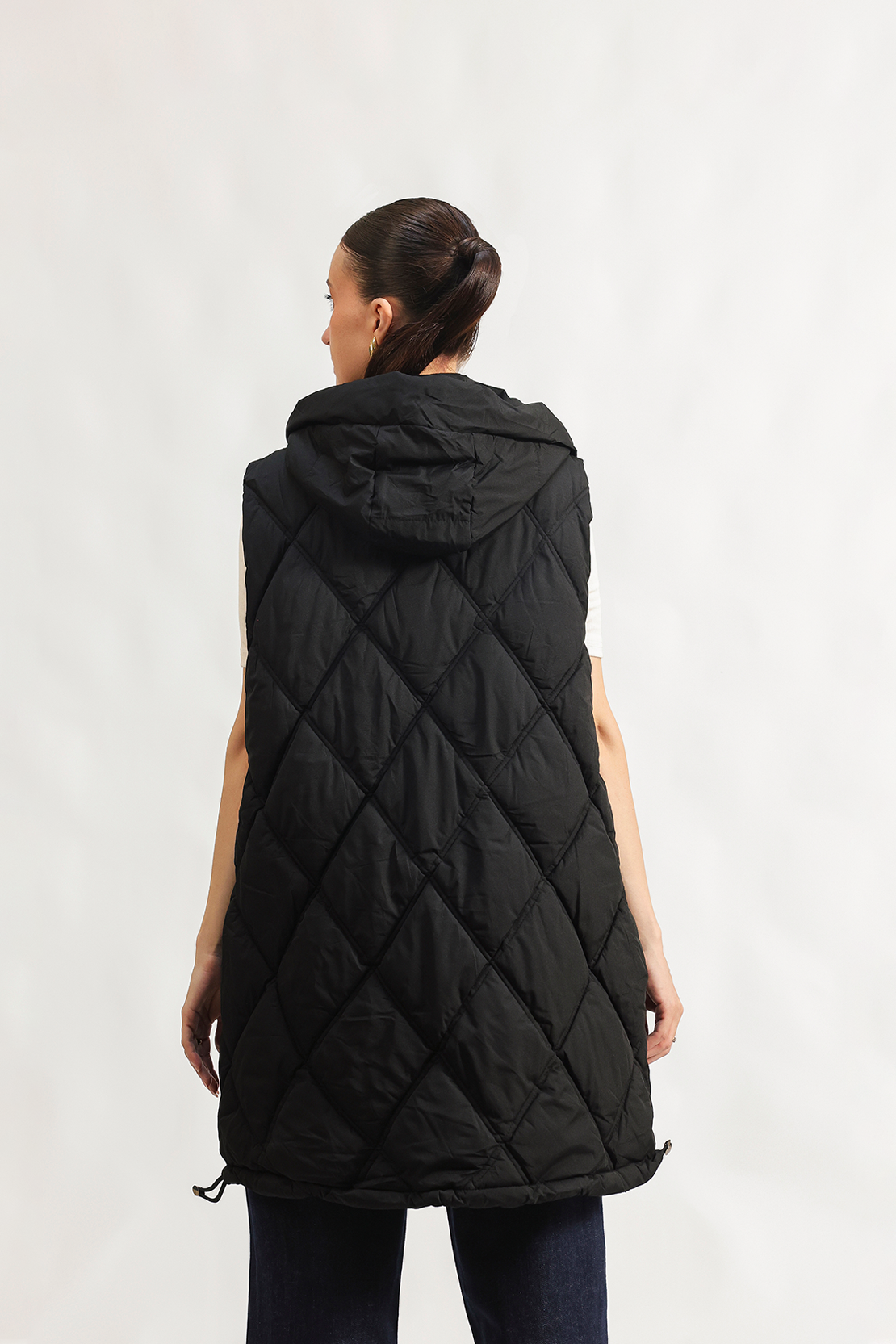 Hooded puffer gilet