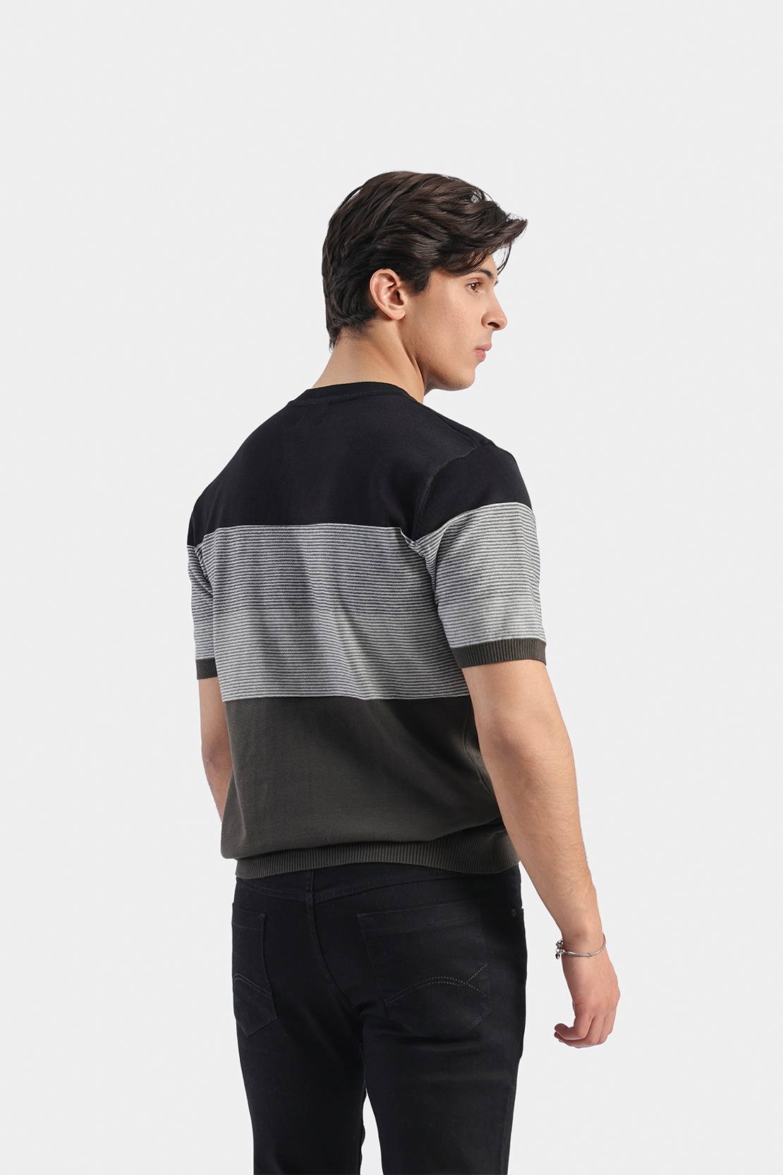 Striped knit T-shirt