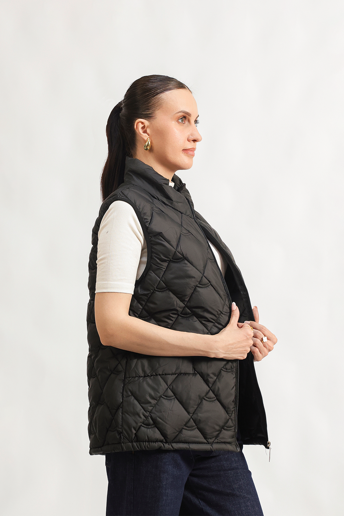 Quilted puffer gilet