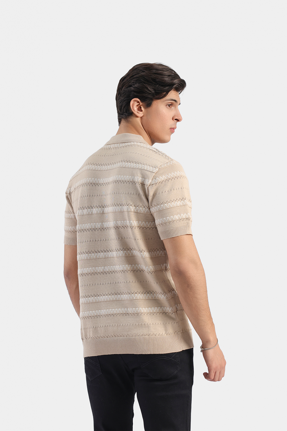 Knitted Half Zip Polo