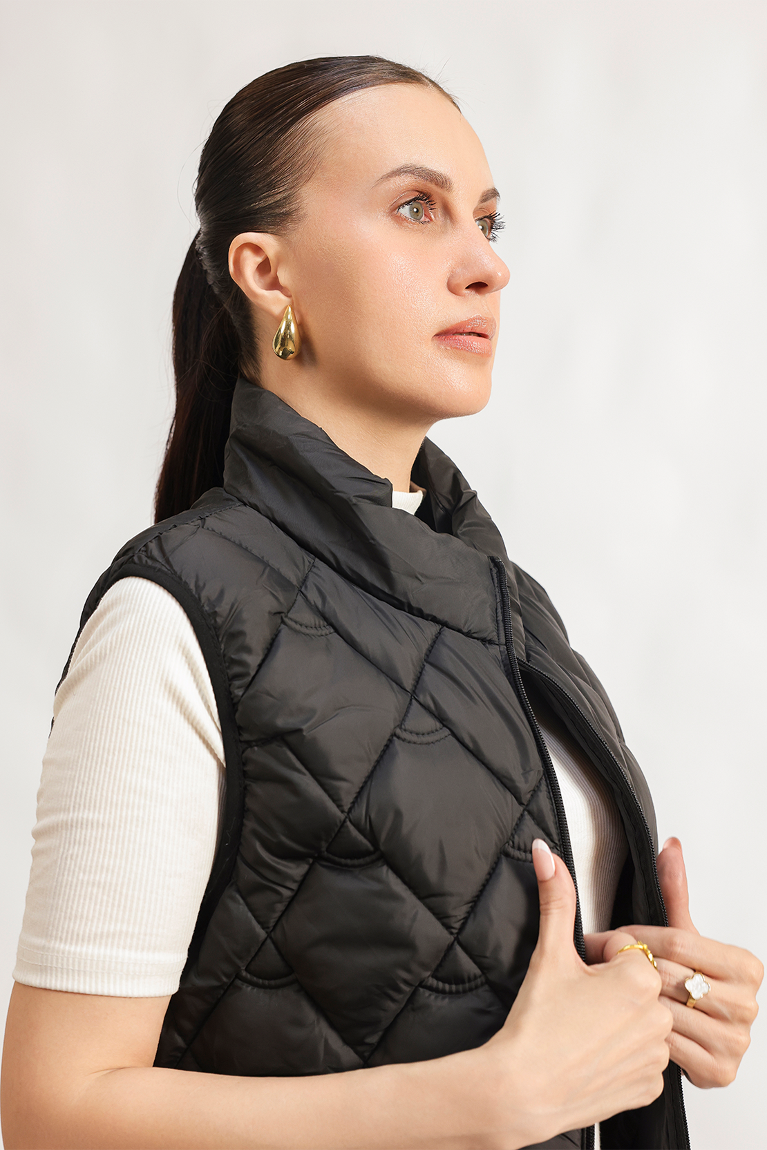 Quilted puffer gilet