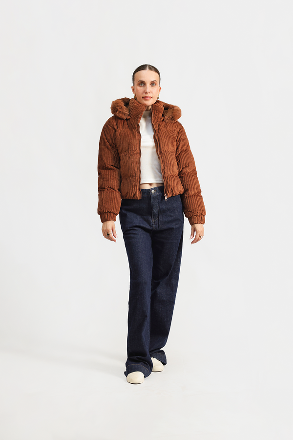 Suede Puffer jacket
