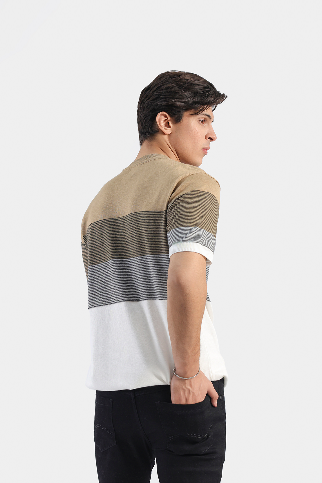 Striped knit T-shirt