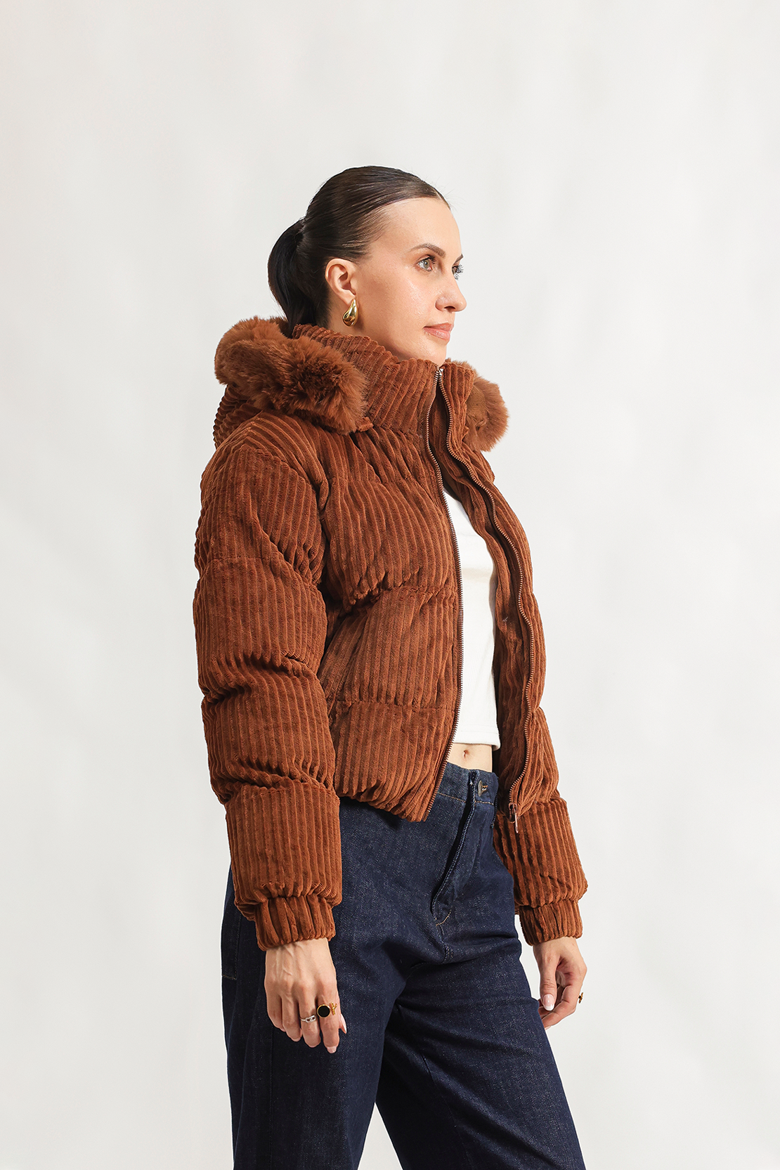 Suede Puffer jacket