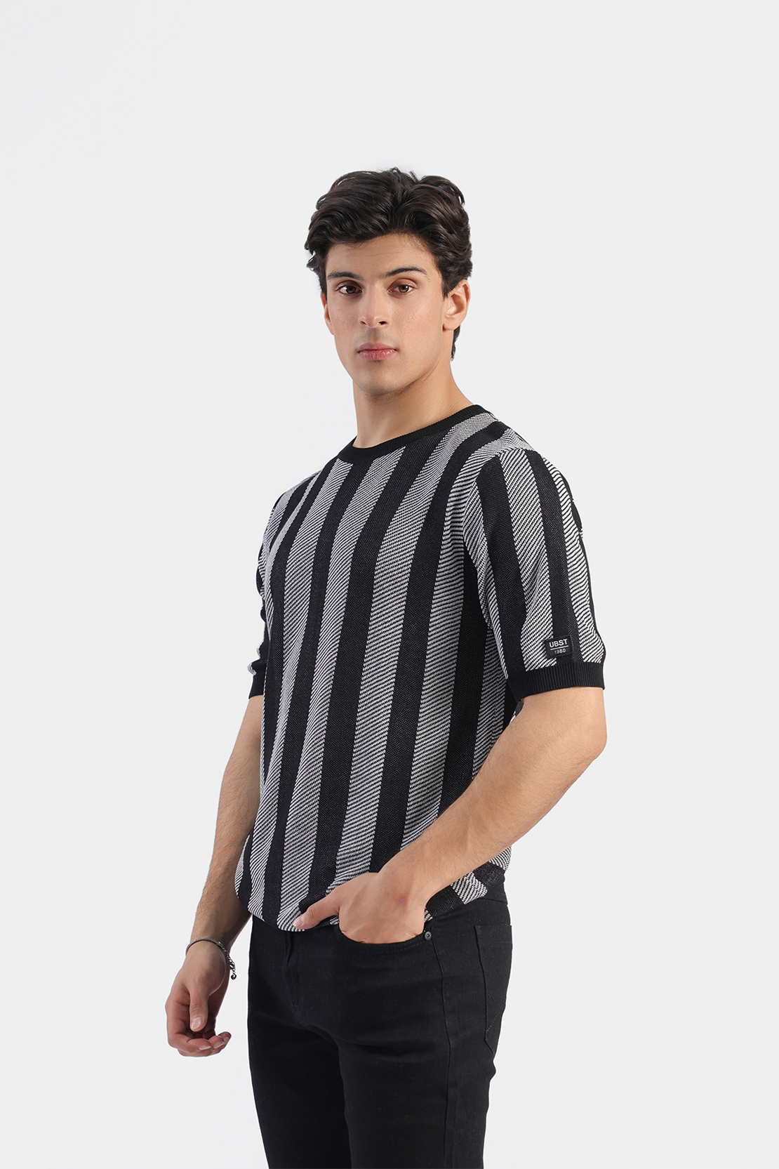 Striped Knit T-shirt