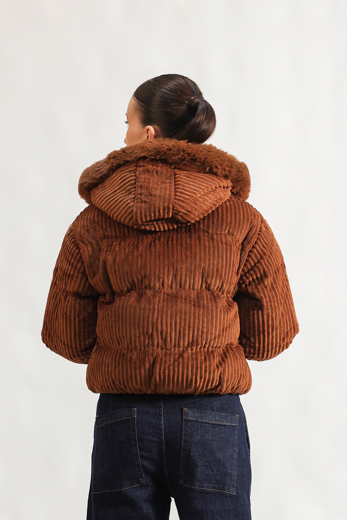 Suede Puffer jacket