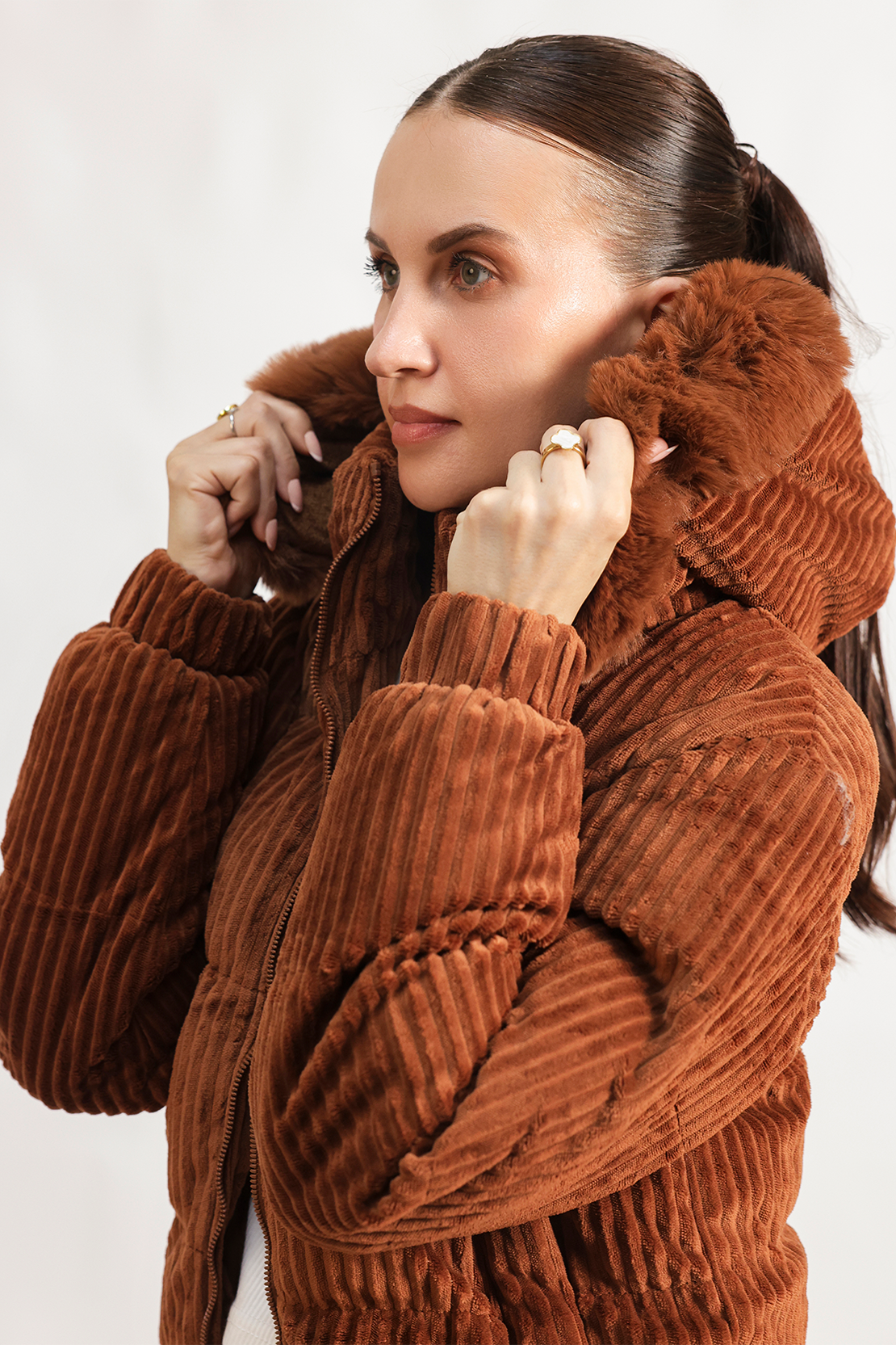 Suede Puffer jacket
