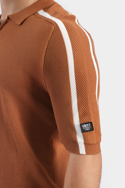 Knitted Half Zip Polo