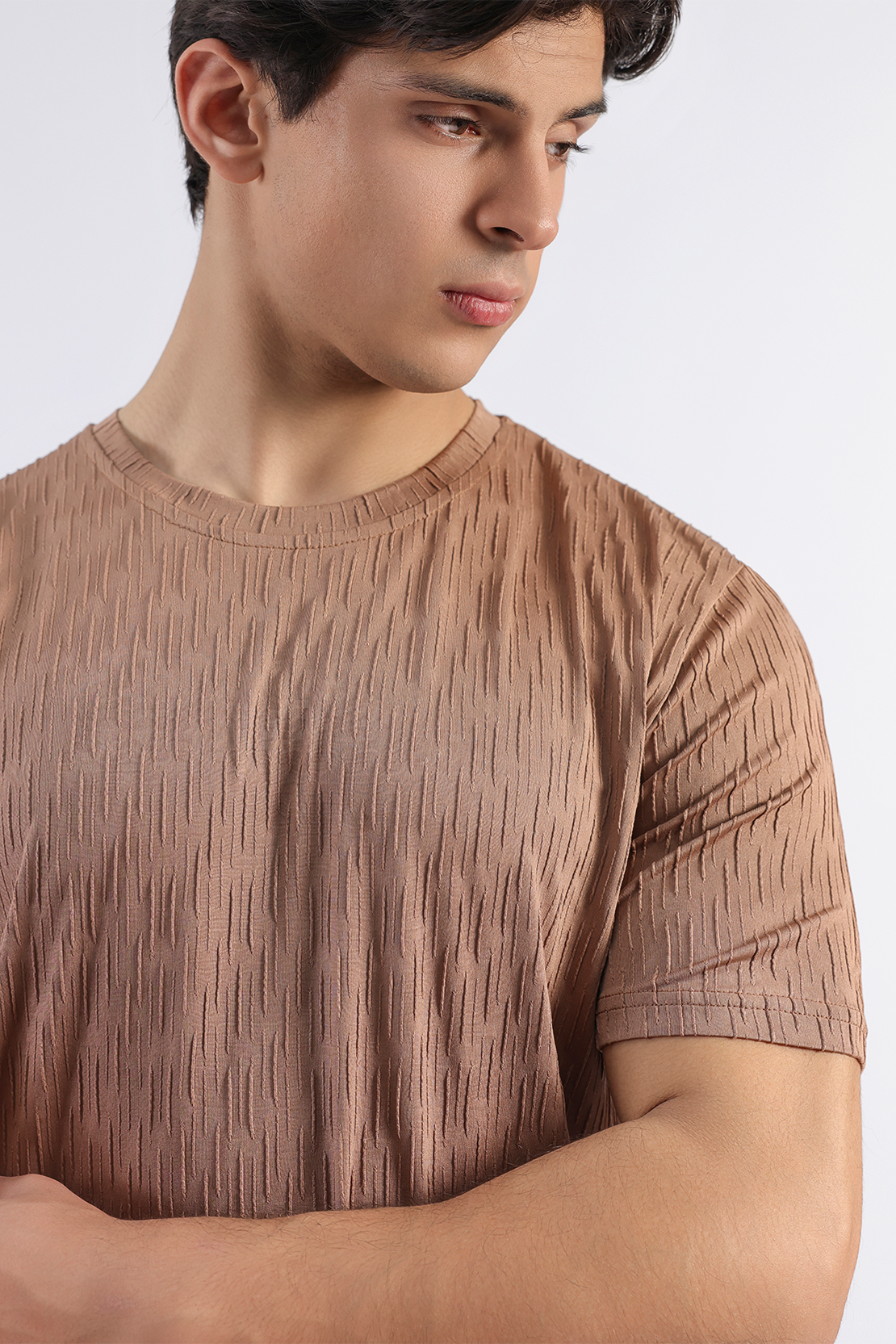 Textured Knitted T-shirt