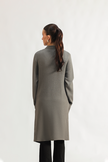 OPEN-FRONT LONG CARDIGAN