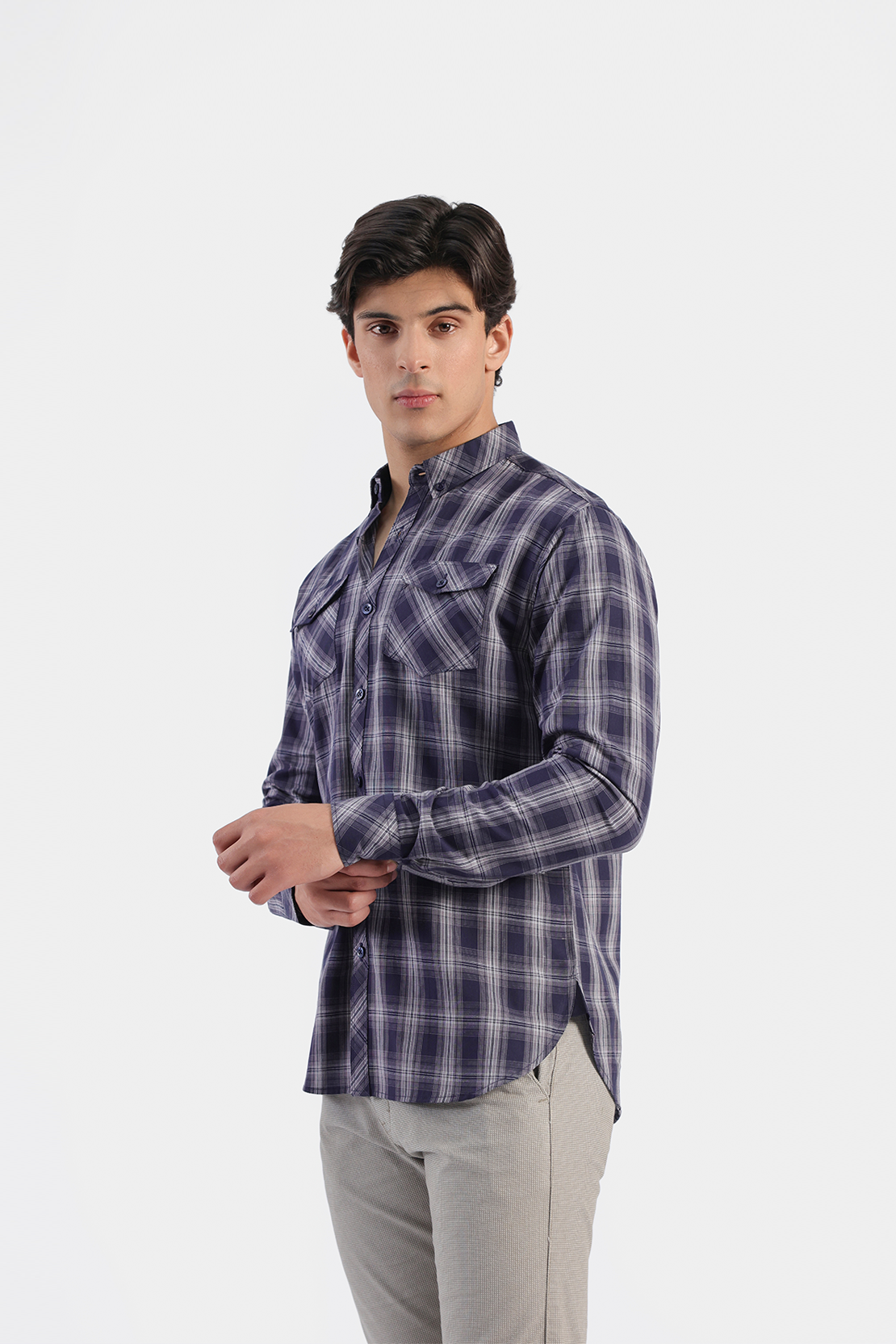 Double Pocket Checked Shirt