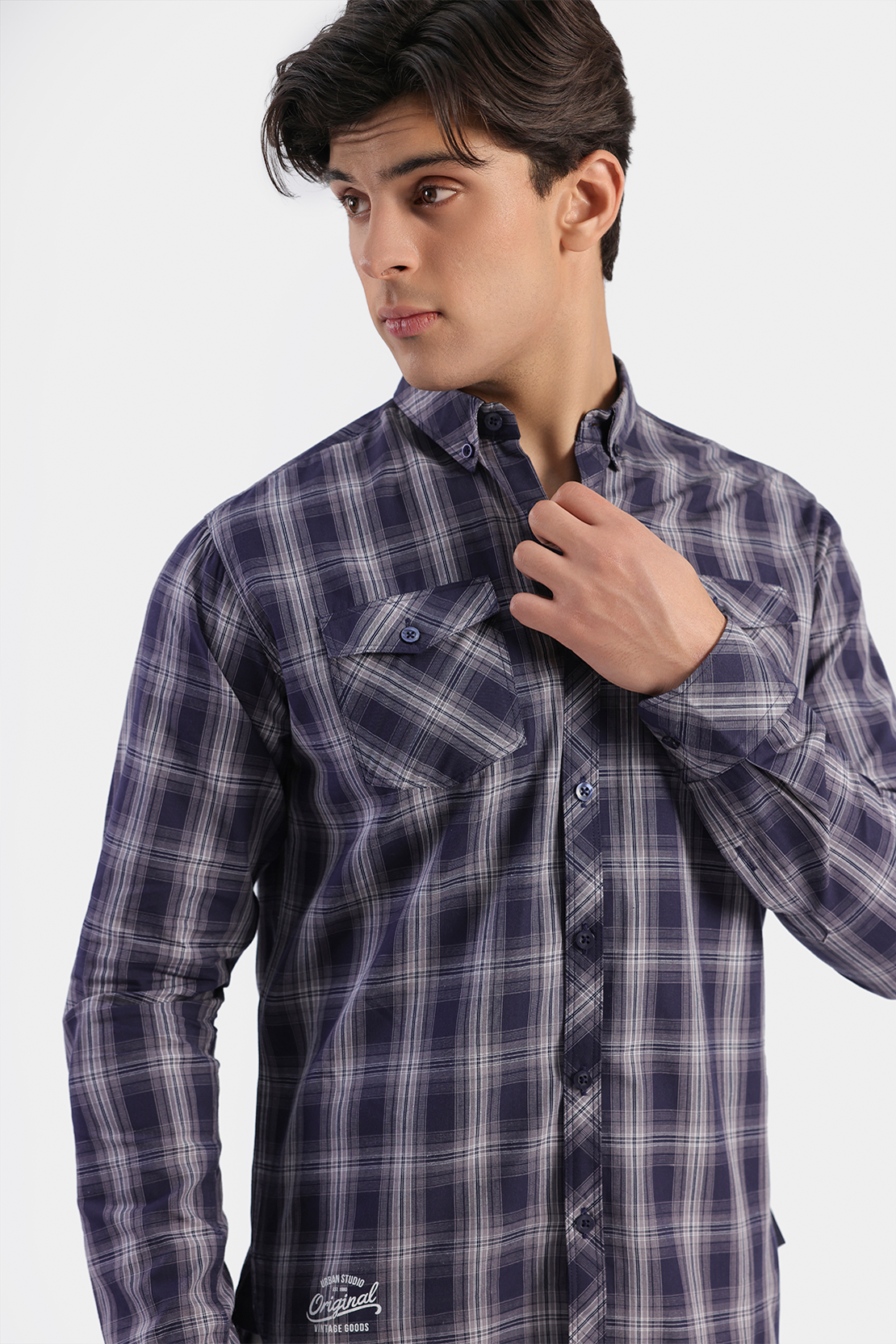 Double Pocket Checked Shirt