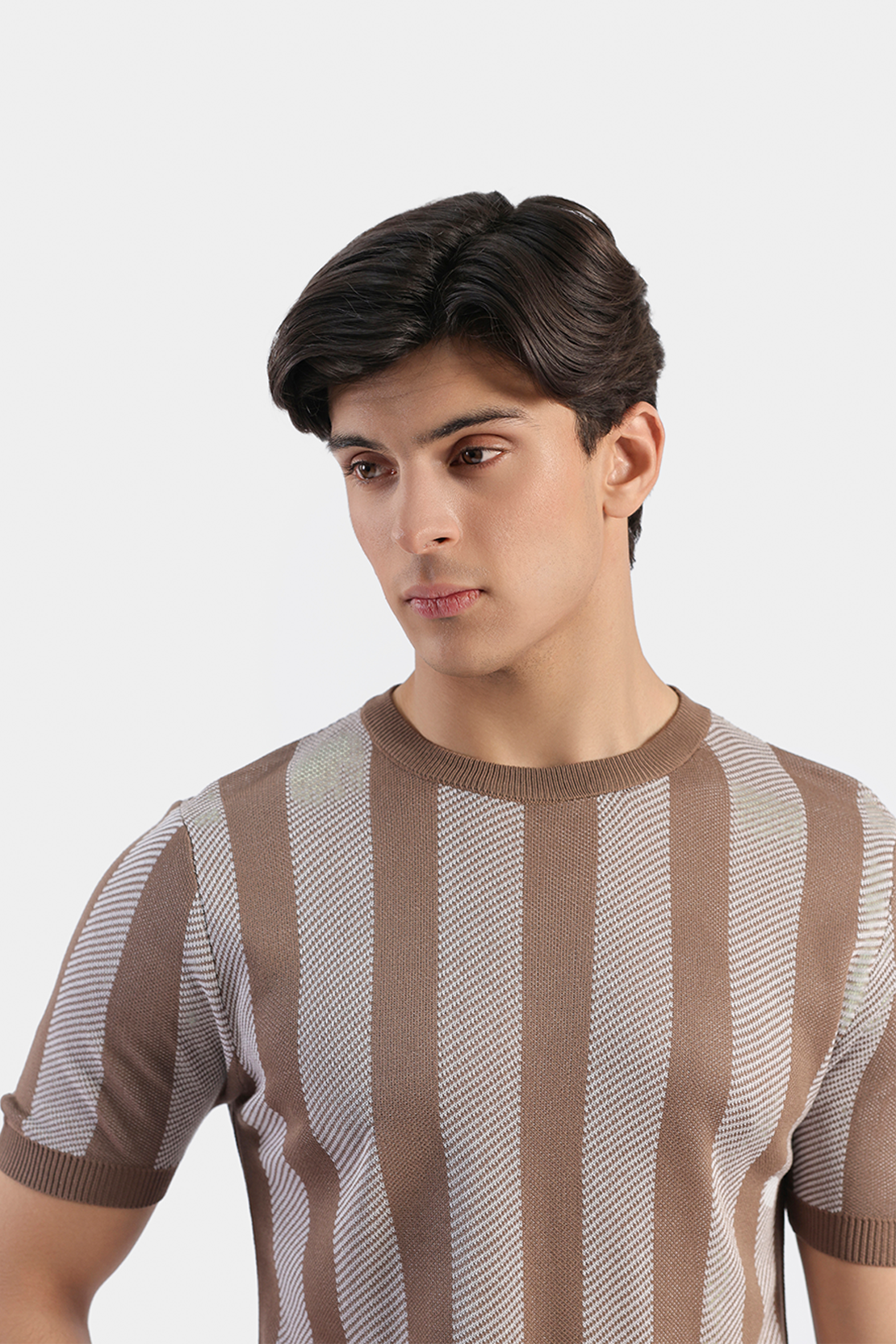 Striped knit T-shirt