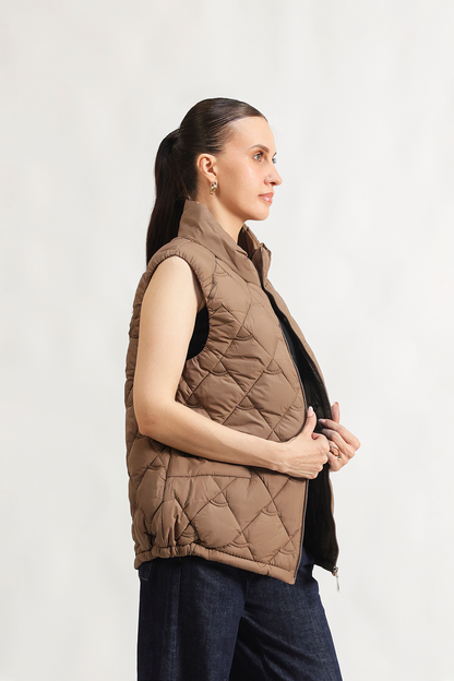 Quilted puffer gilet