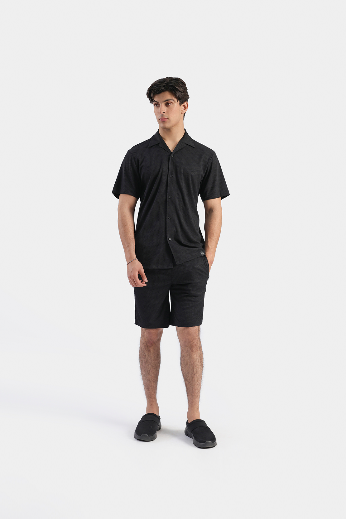 MEN COORD SET TEXTURED SHIRT