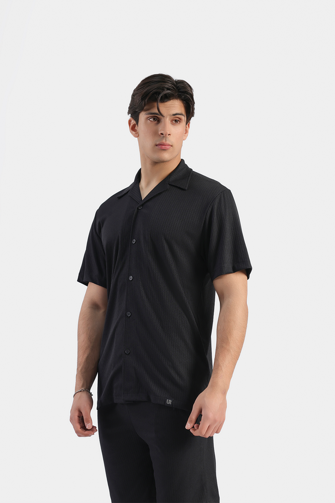 MEN COORD SET TEXTURED SHIRT