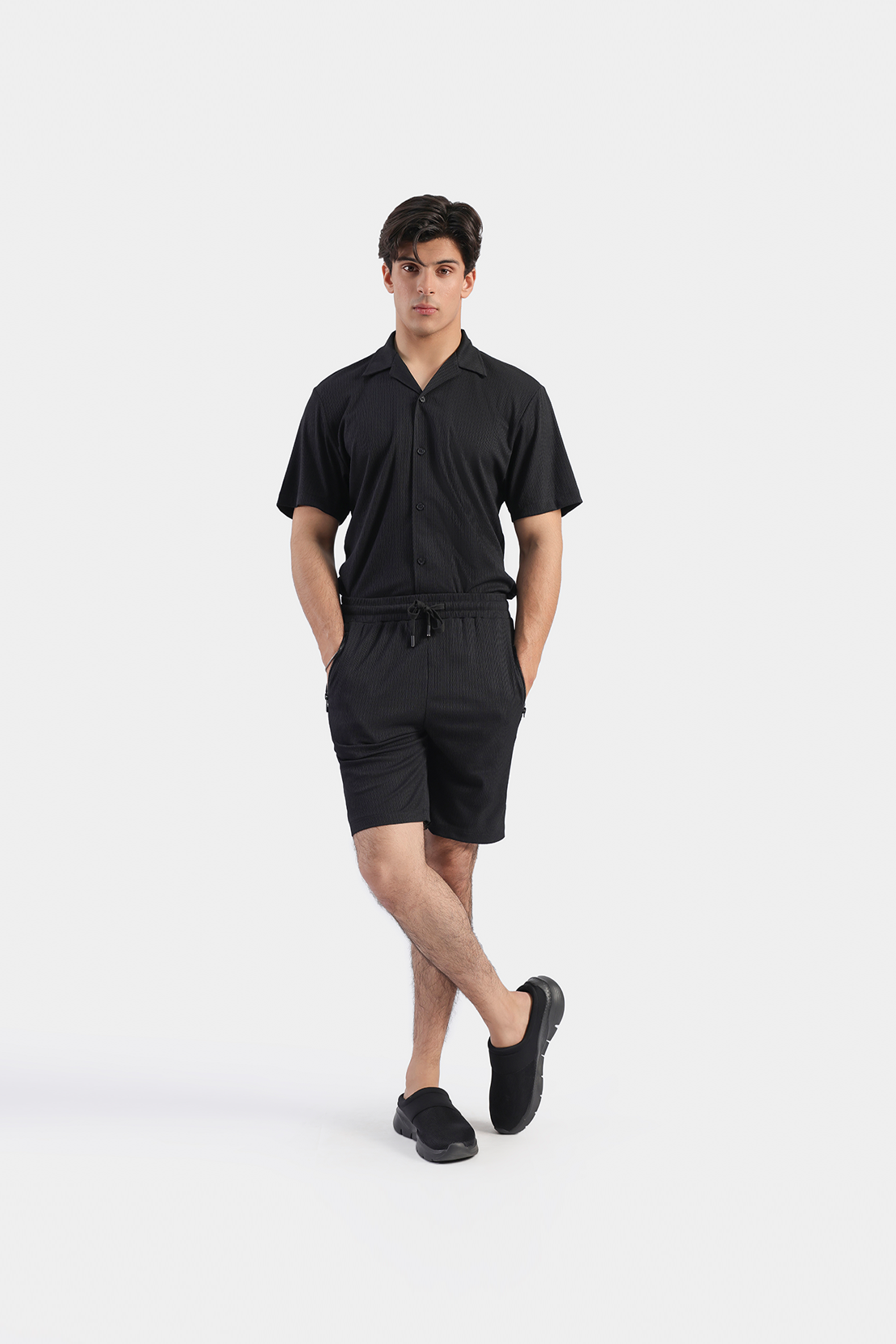 MEN COORD SET TEXTURED SHORTS