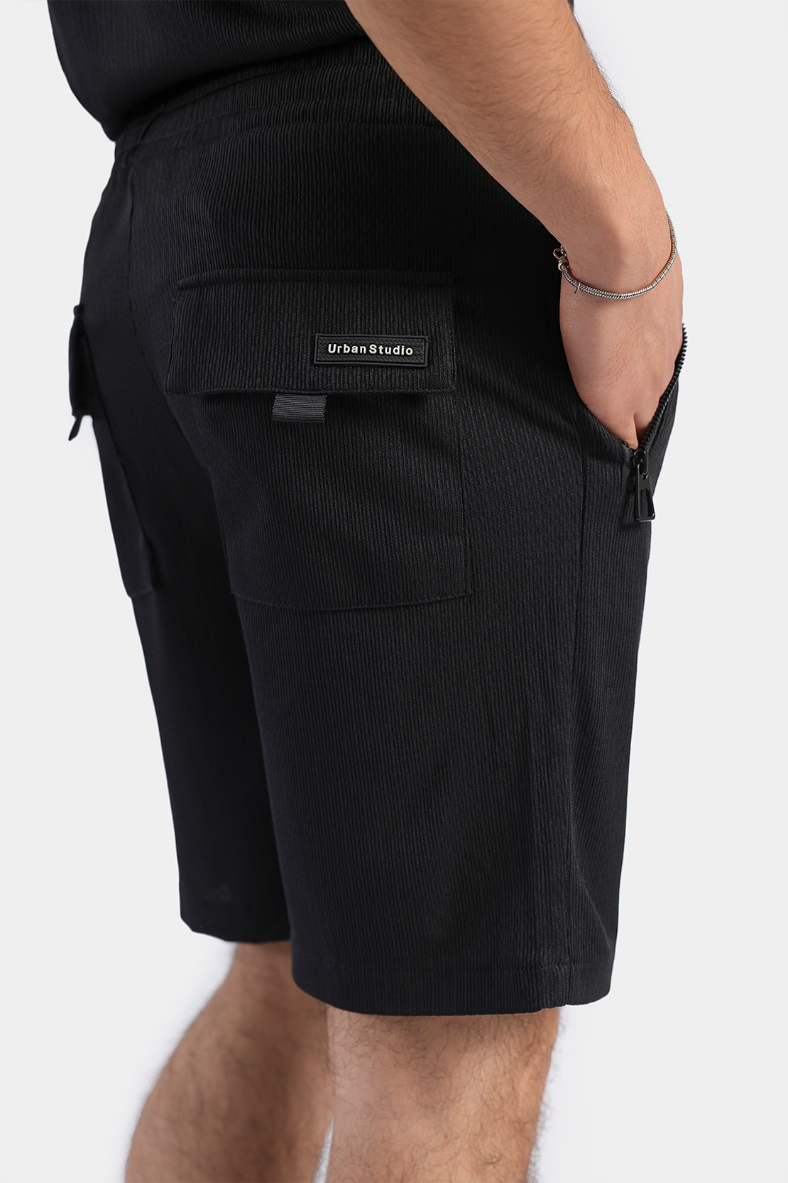 MEN COORD SET TEXTURED SHORTS