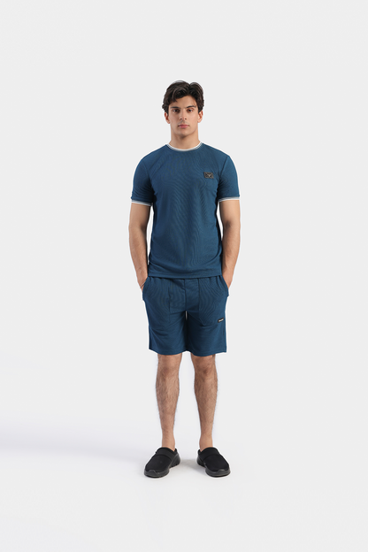 MEN COORD SET RIBBED SHORTS