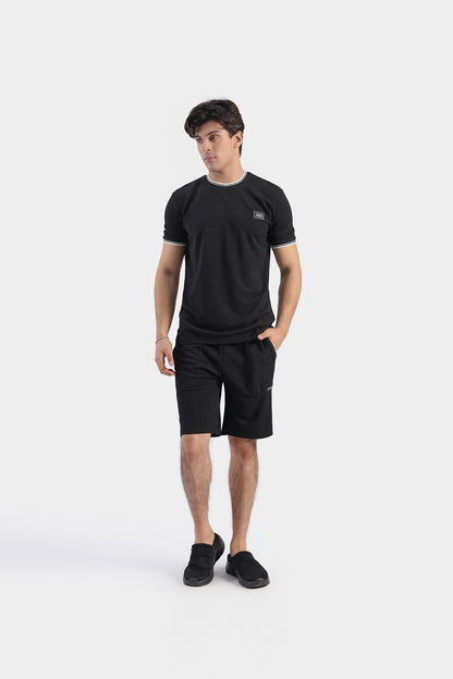 MEN COORD SET RIBBED SHORTS