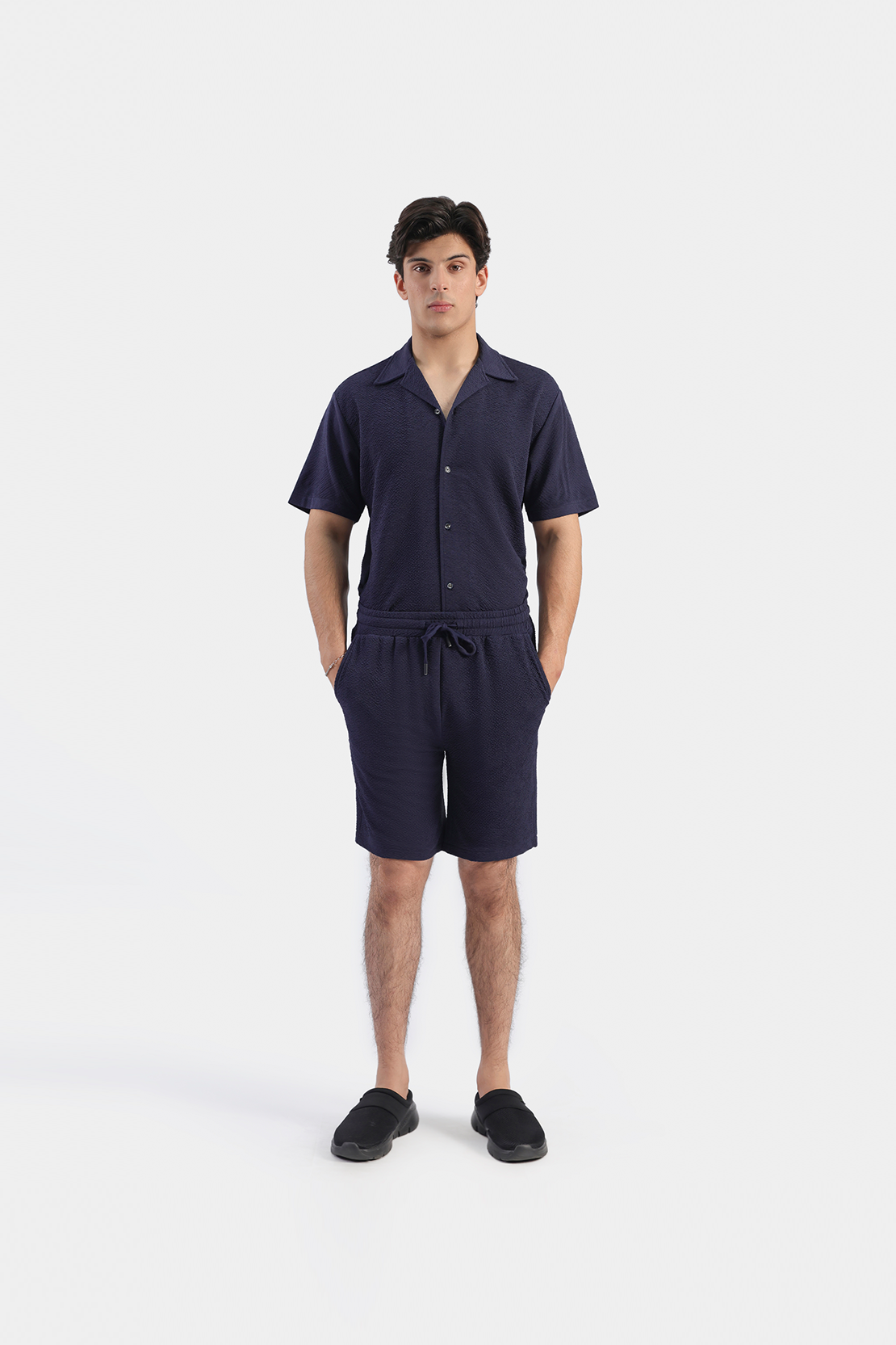 MEN COORD SET TEXTURED SHIRT