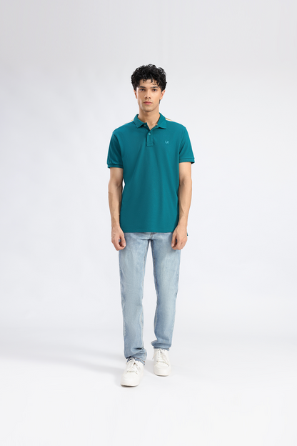 Modern Teal Polo