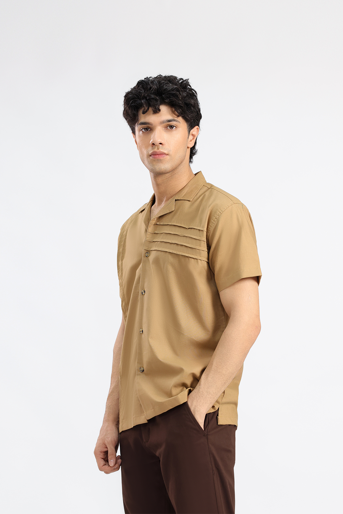 Khaki Chambray Shirt
