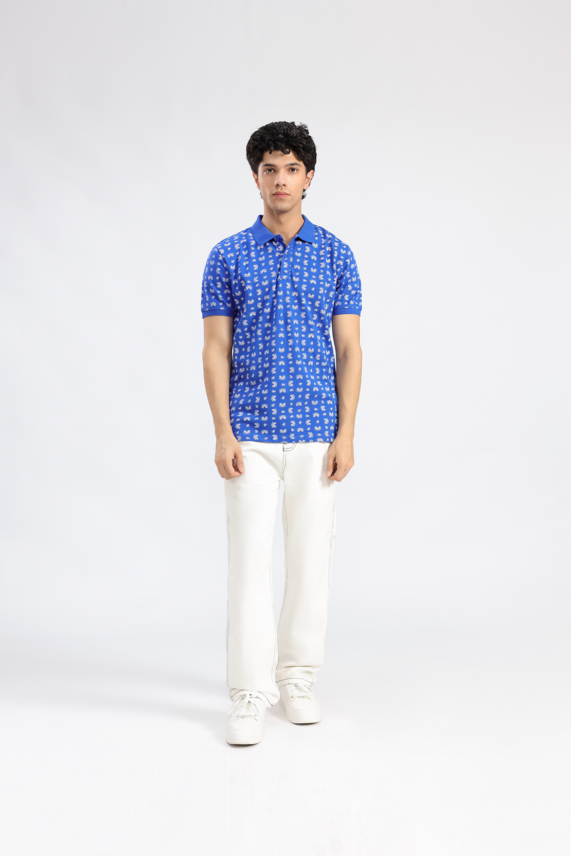Printed Pique Polo