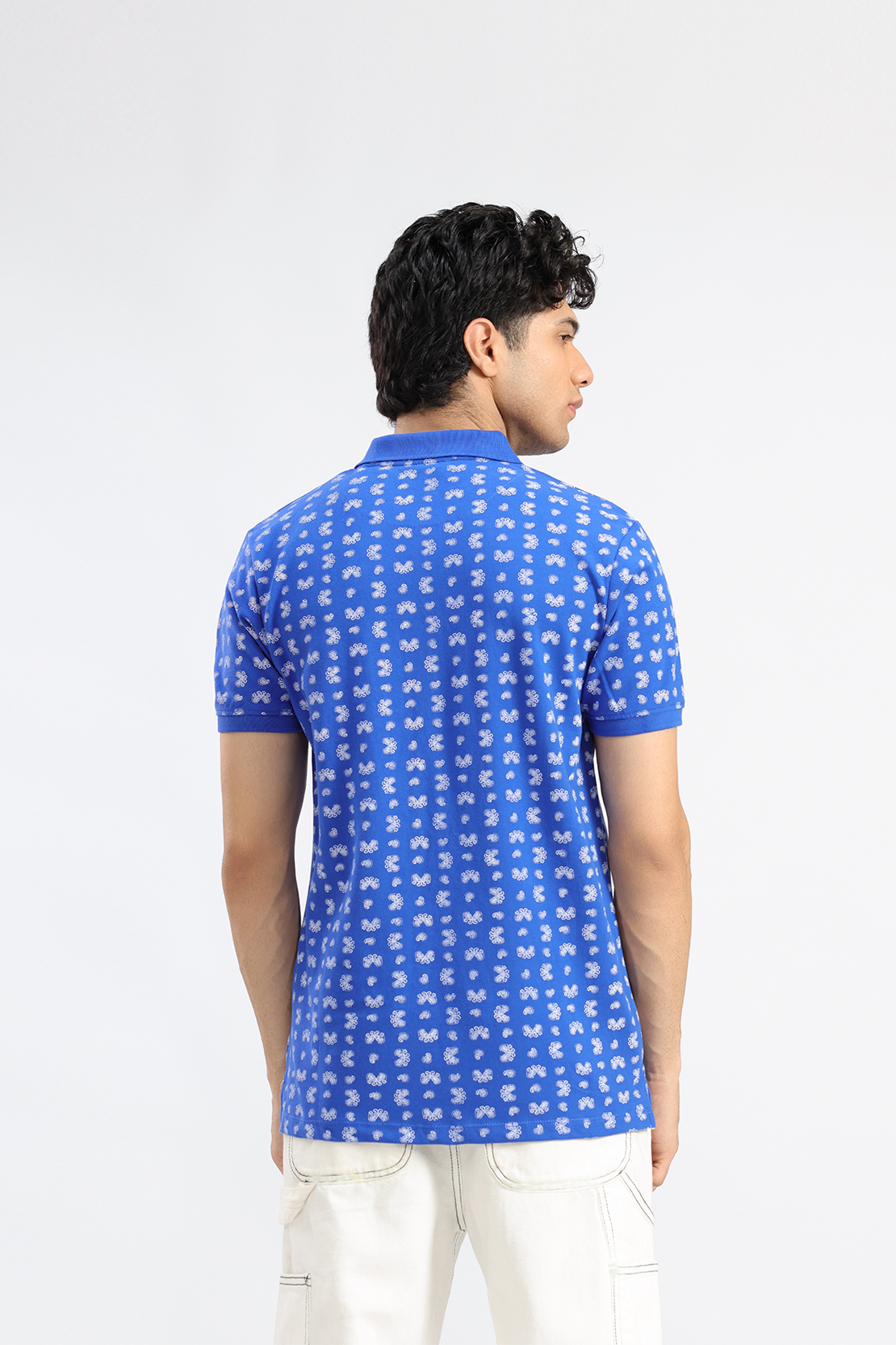 Printed Pique Polo