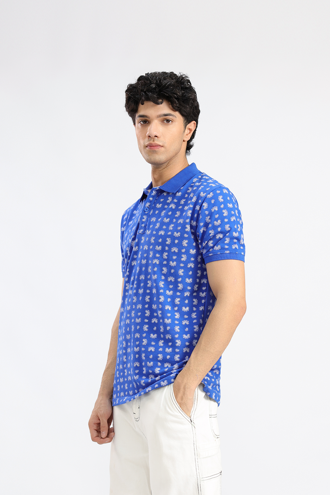 Printed Pique Polo