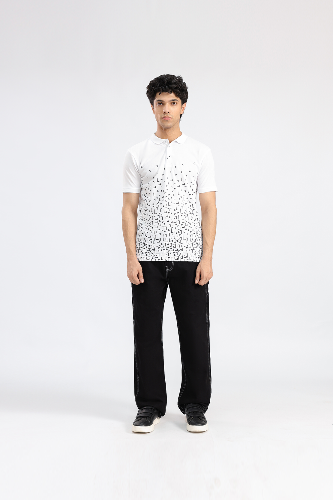 Printed Pique Polo