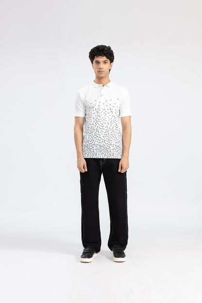Printed Pique Polo