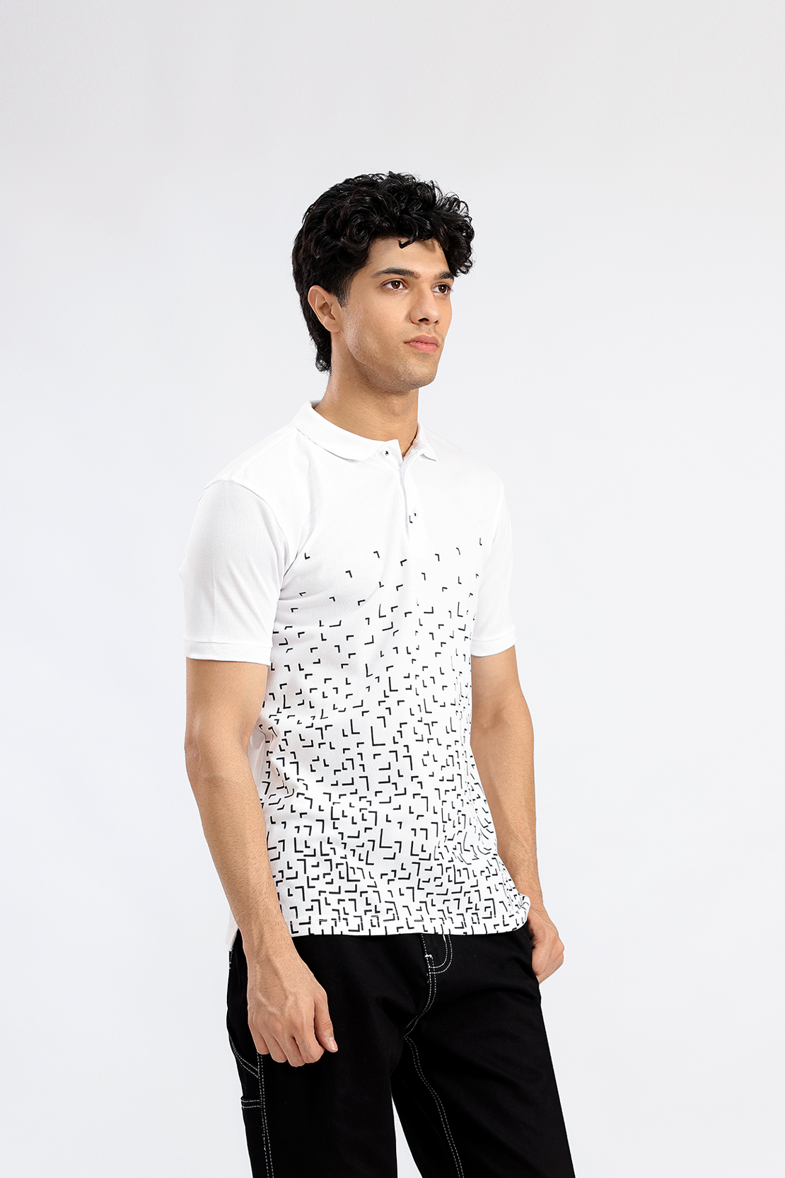 Printed Pique Polo
