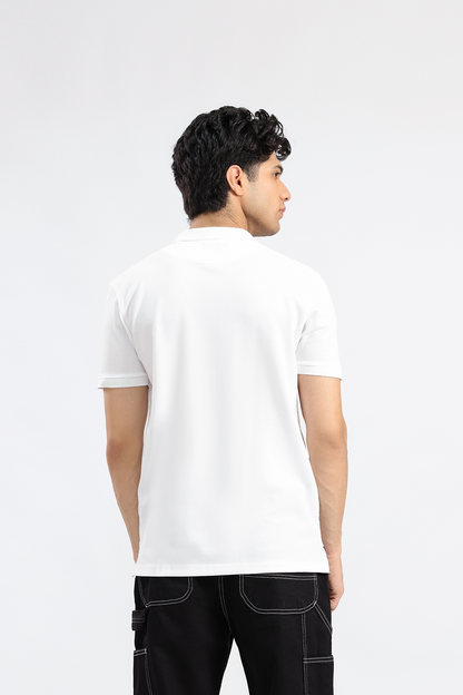 Printed Pique Polo