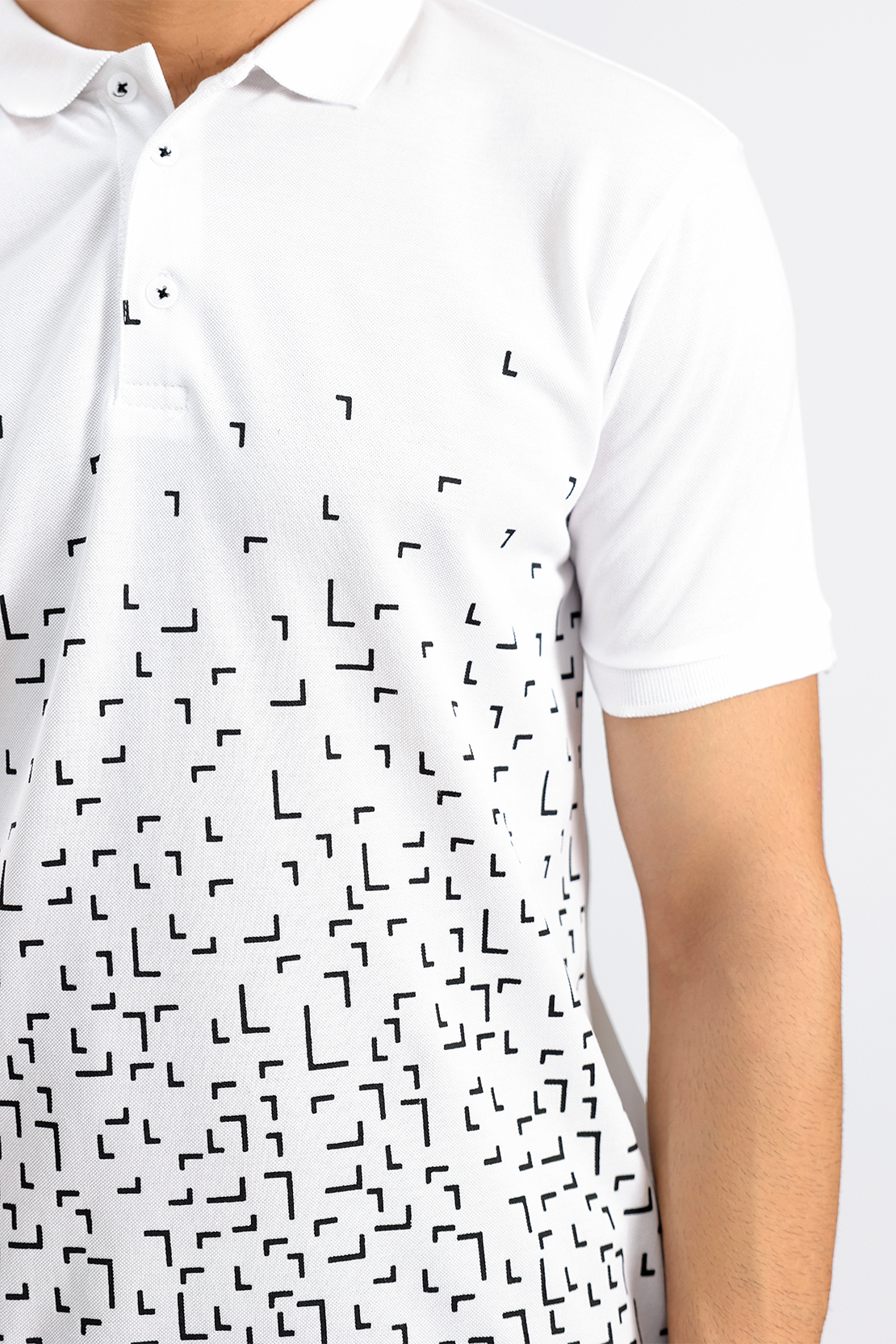 Printed Pique Polo