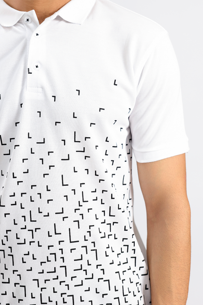 Printed Pique Polo