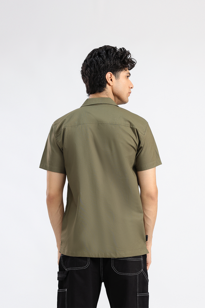 Olive Chambray Shirt